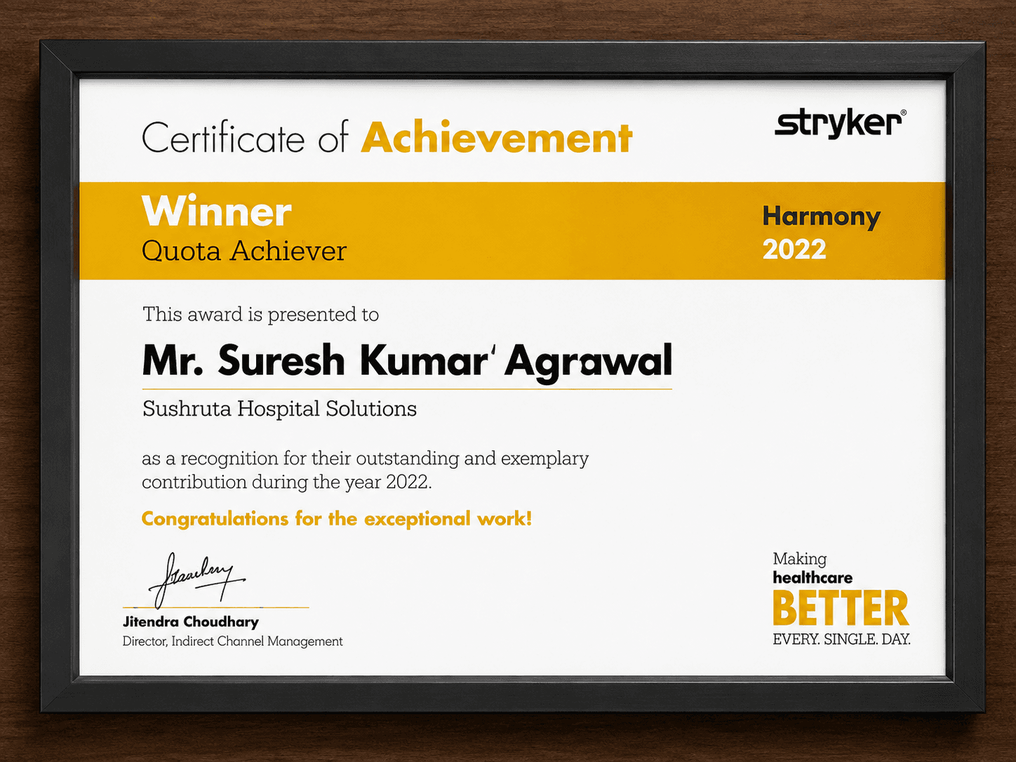 Quota Achiever Winner 2022